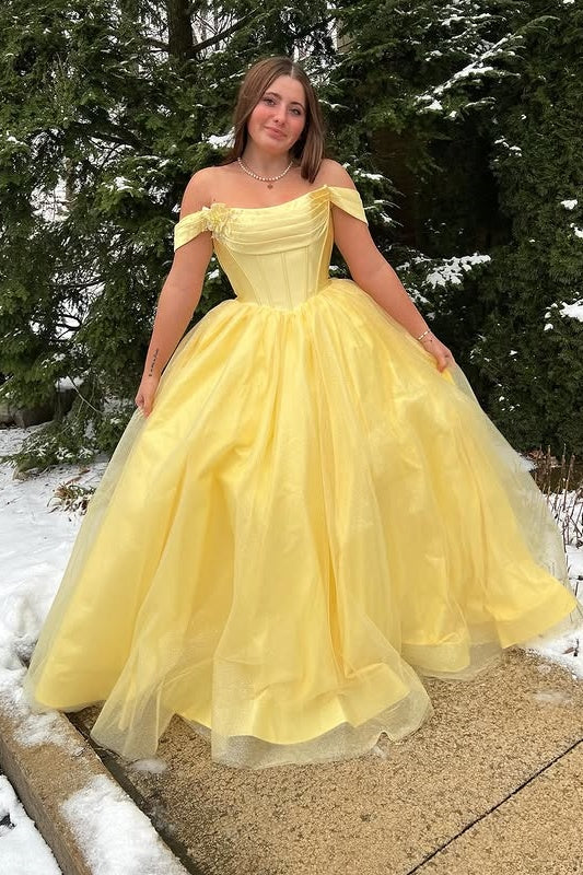 Casual Bateau Off-Shoulder Empire A-Line Party Prom Dress