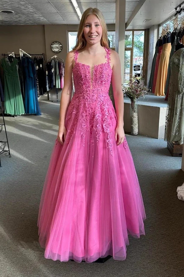 Chic A-Line Empire Appliques Sleeveless Party Prom Dress