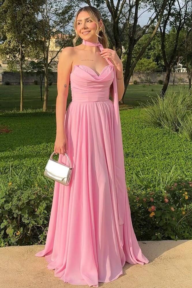 Chiffon A-Line Sweetheart Strapless Empire Formal Party Dress Movousdress Chiffon A-Line Sweetheart Strapless Empire Formal Party Dress Movousdress