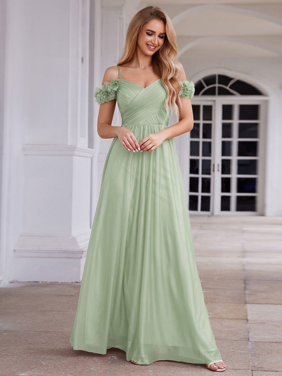 Sweetheart Off-Shoulder A-Line Empire Floor-Length Evening Dress –  Movousdress