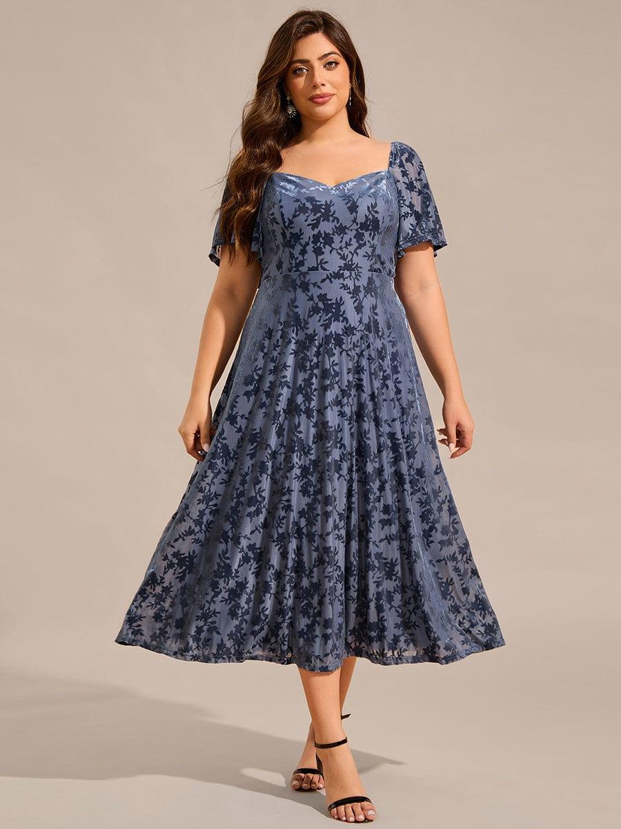 Plus Size A-Line Sweetheart Appliques Wedding Guest Dress