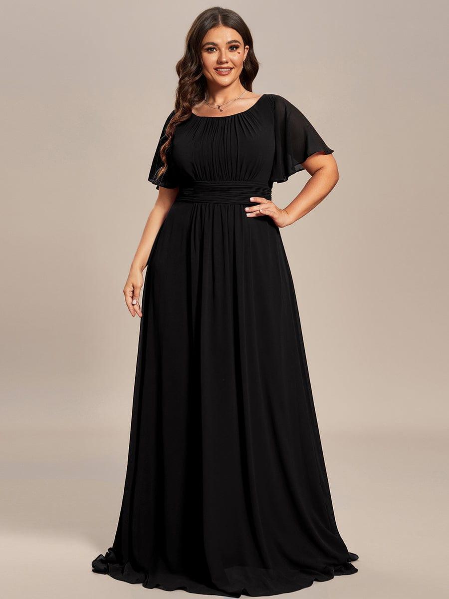 Elegant A-Line Empire Scoop Short Sleeves Bridesmaid Dress