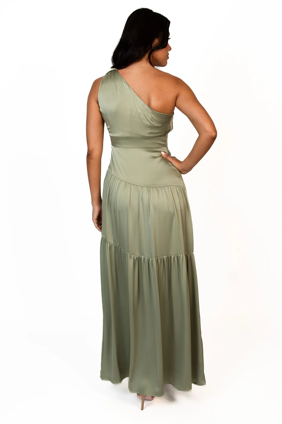 Empire One Shoulder Sleeveless A-Line Bridesmaid Dress