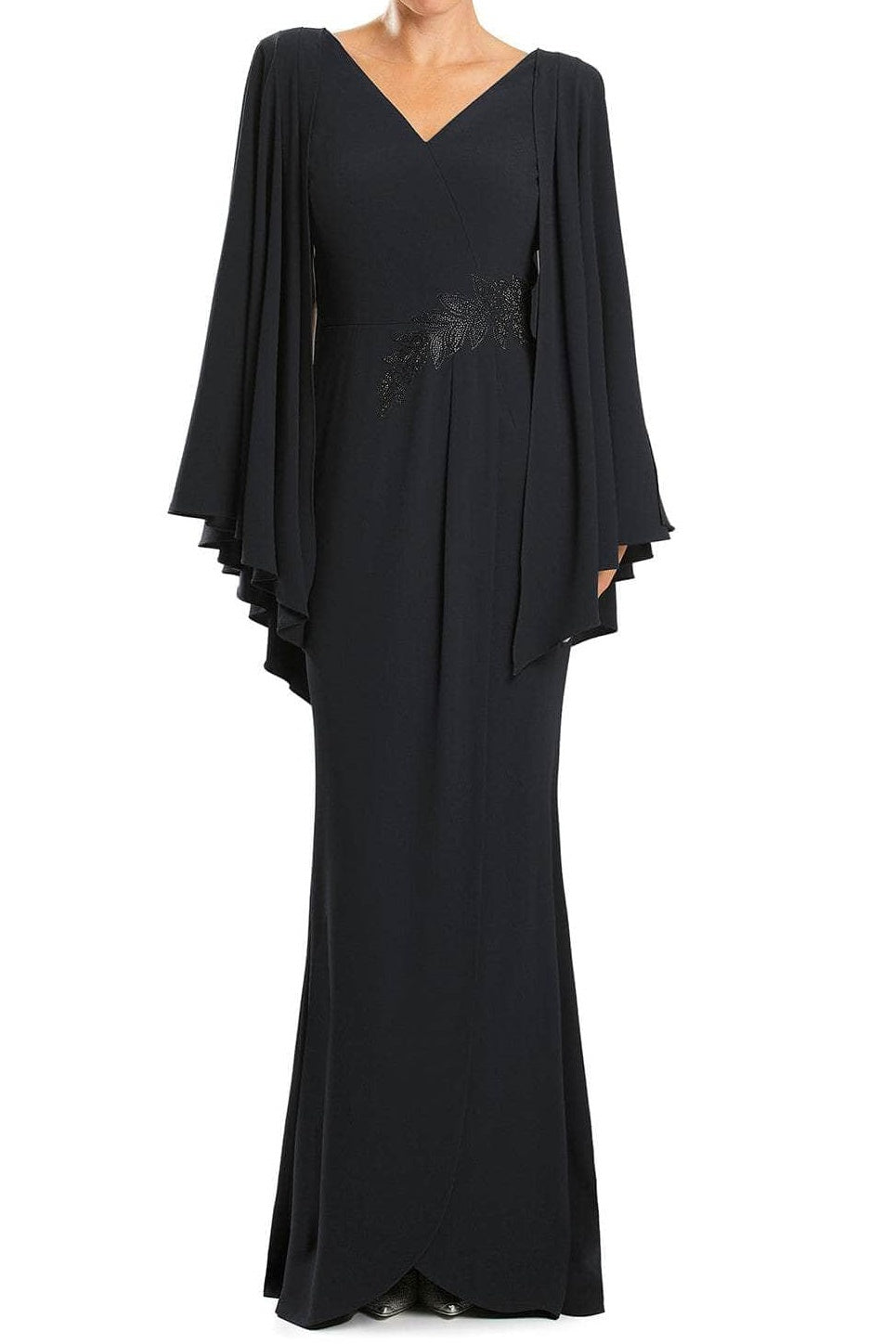 Long Sleeves Empire V-Neck Mother Of Brides Dress