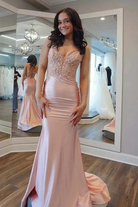 Mermaid Sweetheart Sleeveless Appliques Lace Up Party Prom Dress