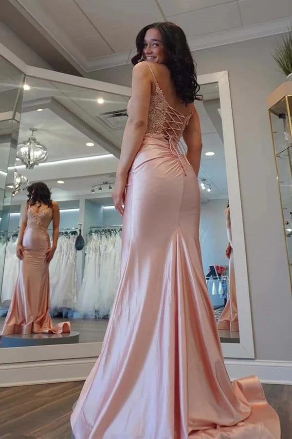 Mermaid Sweetheart Sleeveless Appliques Lace Up Party Prom Dress