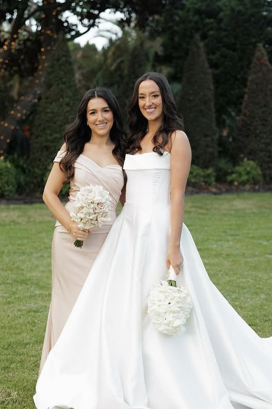 One Shoulder Sleeveless Empire Mermaid Long Bridesmaid Dress