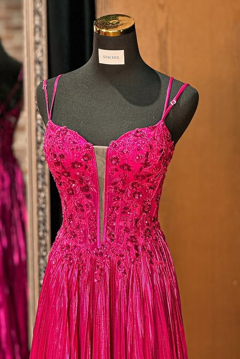 Pink A-Line Sweetheart Sleeveless Party Prom Dress