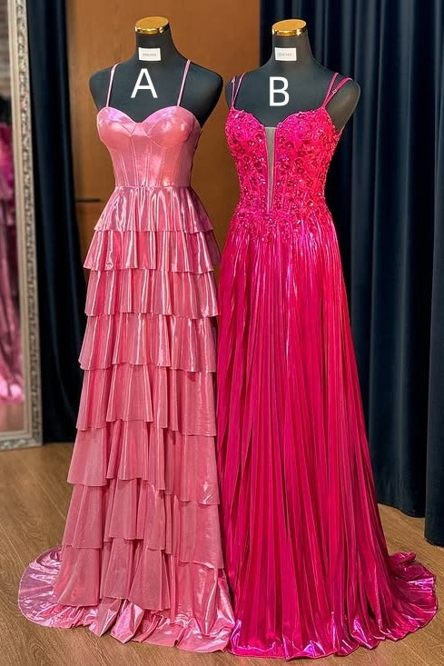 Pink A-Line Sweetheart Sleeveless Party Prom Dress