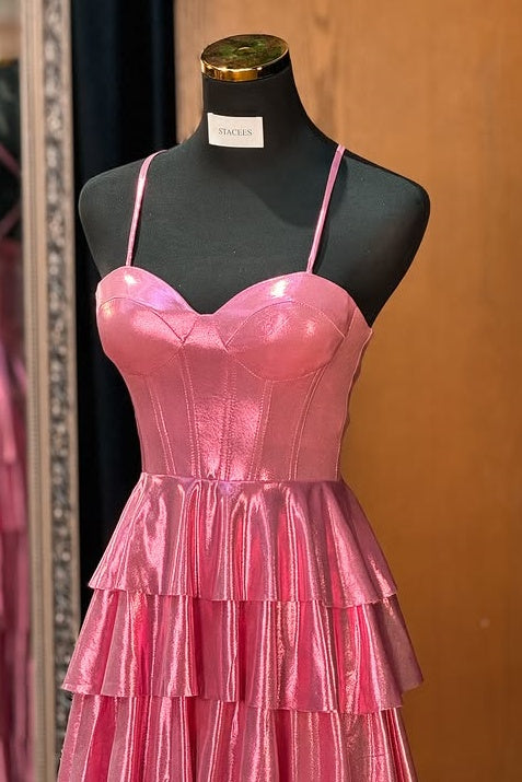 Pink A-Line Sweetheart Sleeveless Party Prom Dress