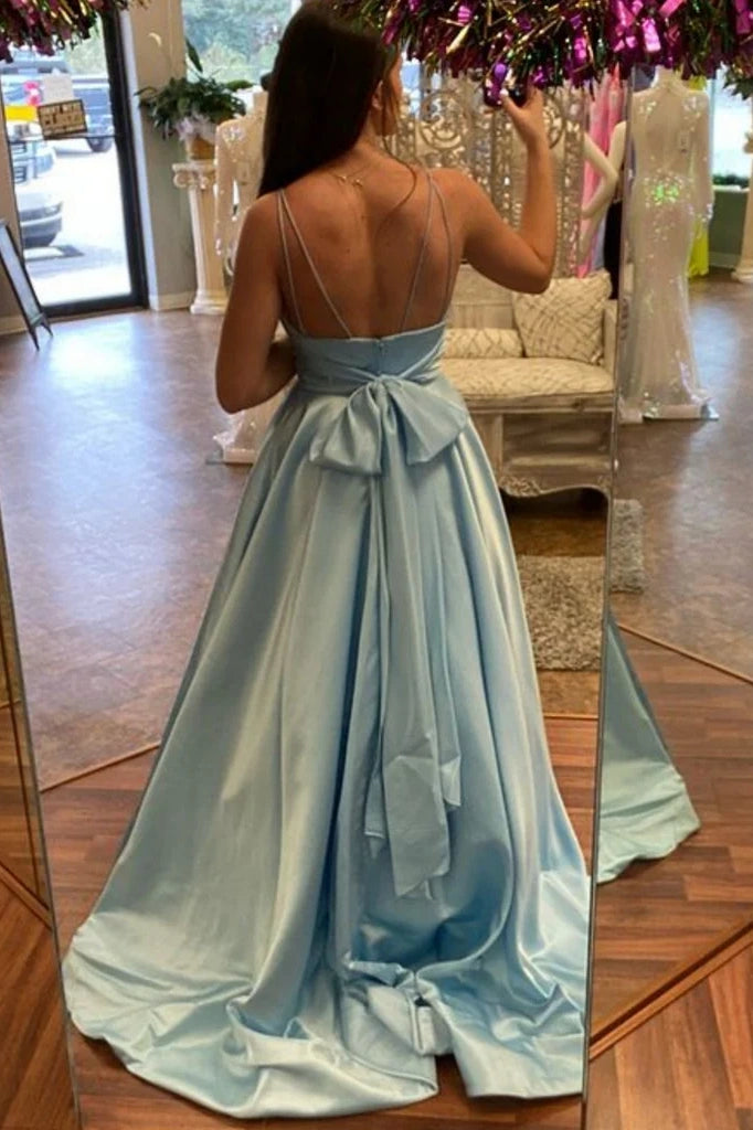 Satin A-Line Sweetheart Sleeveless Empire Party Prom Dress