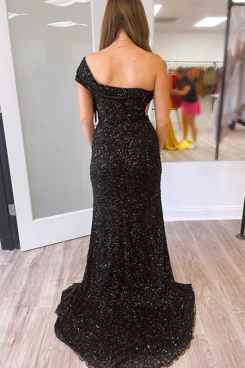 Sequins One Shoulder Mermaid Sequins Party Prom Dress