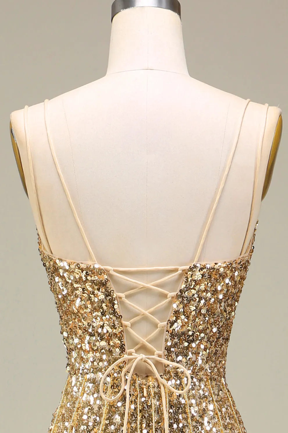 Sequins V-Neck Sleeveless Mermaid Party Prom Dress