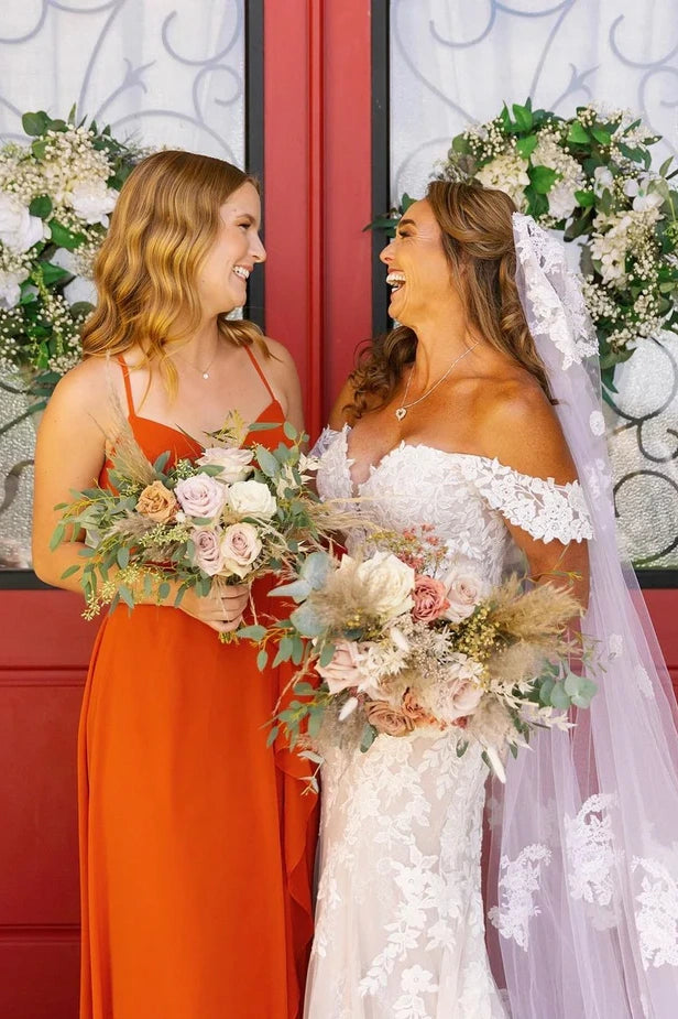 Sweetheart Sleeveless Chiffon A-Line Long Bridesmaid Dress