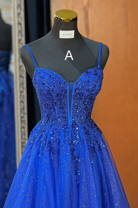 Sweetheart Spaghetti Straps A-Line Party Prom Dress