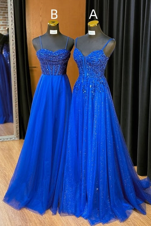 Sweetheart Spaghetti Straps A-Line Party Prom Dress
