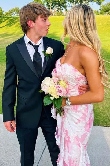 Sweetheart Strapless Mermaid Appliques Party Prom Dress