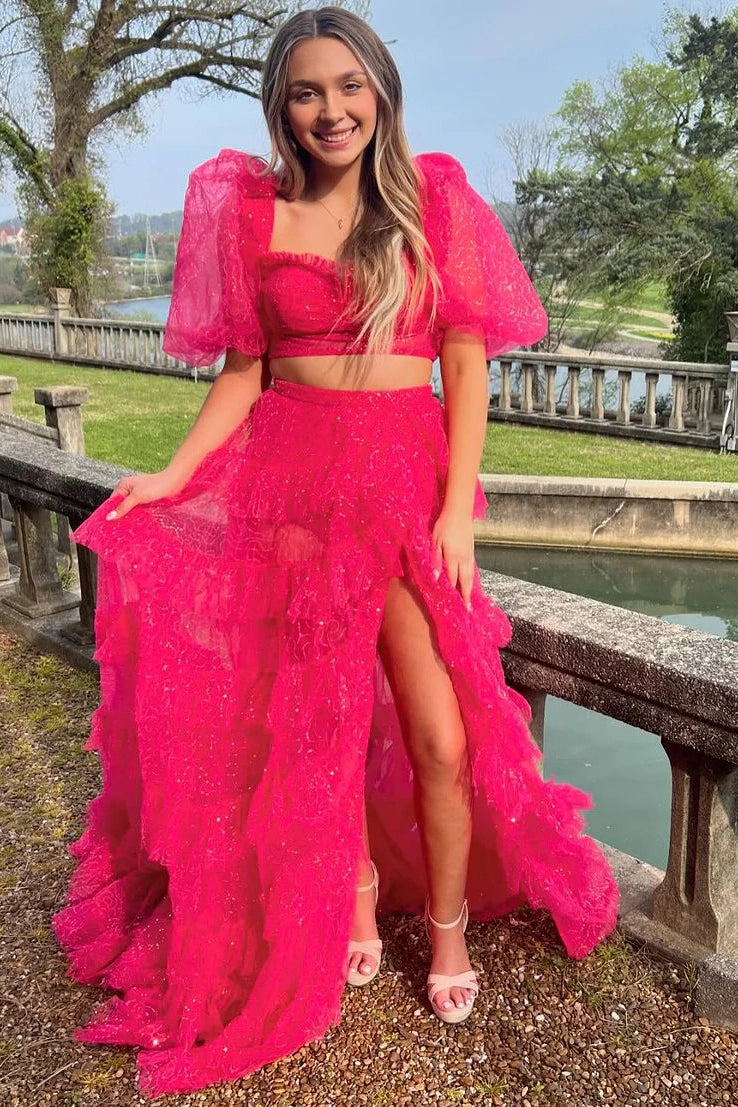 Tulle A-Line Sweetheart Short Sleeves Party Prom Dress
