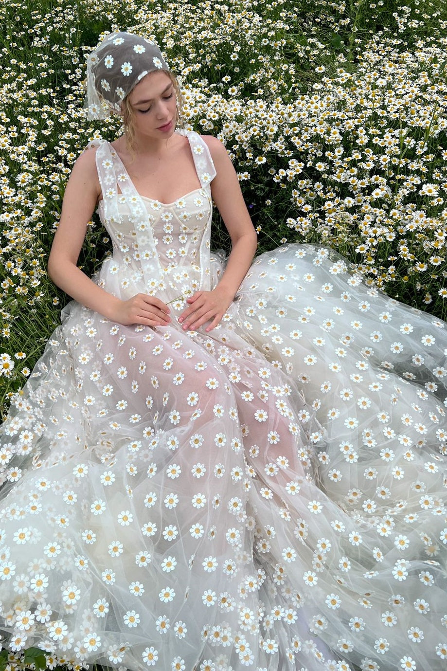 Tulle A-line Sweetheart Sleeveless Floral Prom Party Dress