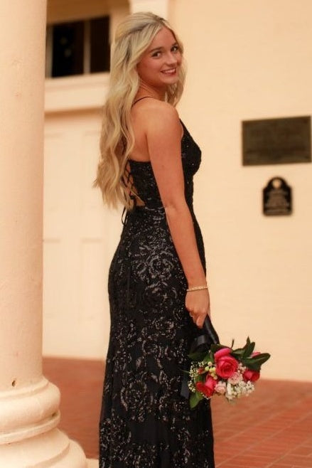 V-Neck Sleeveless Empire Lace Party Prom Dress With Slit