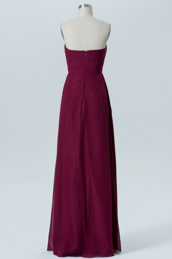 Mulberry Strapless Ruffle Long Bridesmaid Dress Movousdress Mulberry Strapless Ruffle Long Bridesmaid Dress Movousdress