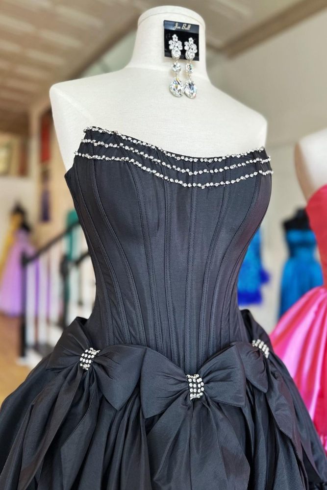 Chic Strapless A-Line Homecoming Dress With Bows Movousdress Chic Strapless A-Line Homecoming Dress With Bows Movousdress