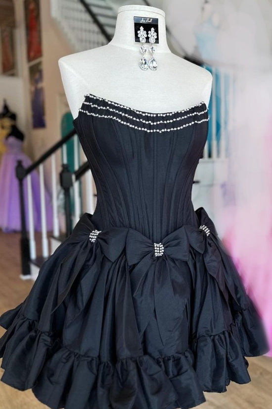 Chic Strapless A-Line Homecoming Dress With Bows Movousdress Chic Strapless A-Line Homecoming Dress With Bows Movousdress