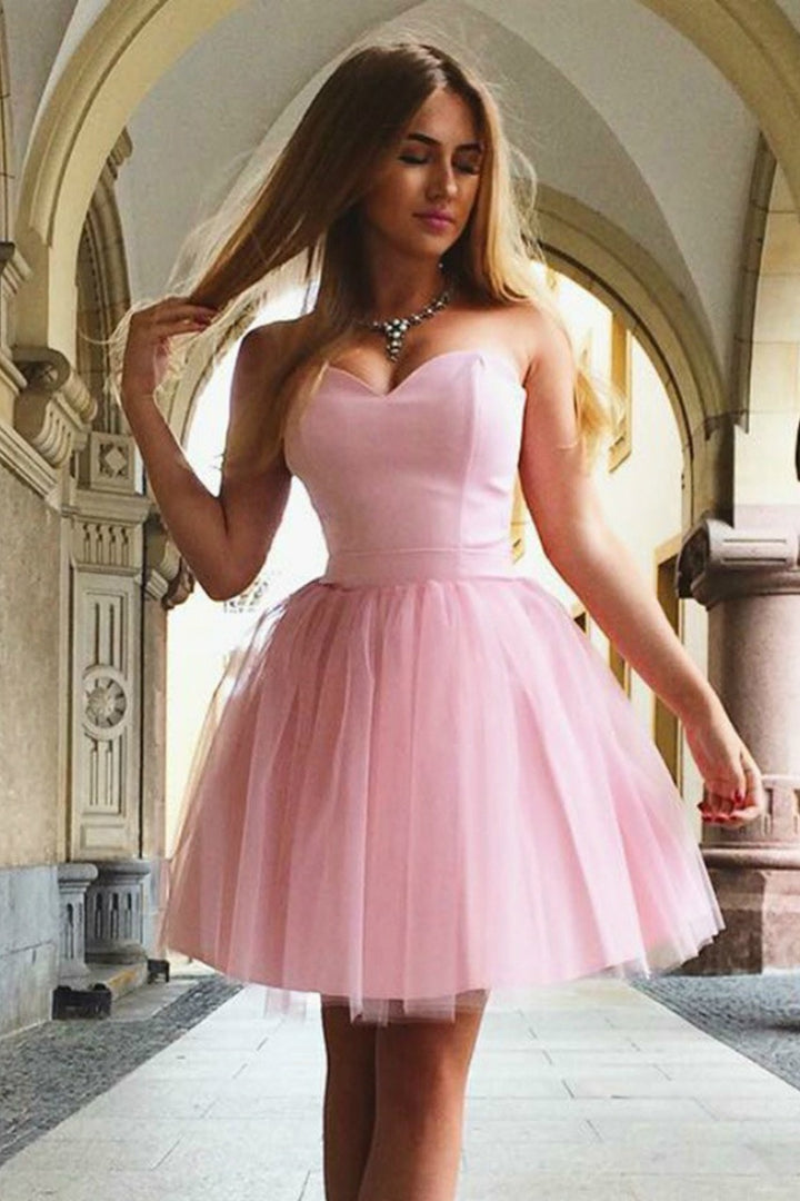 Swetheart Strapless Two Tone Empire Short Homecoming Dress