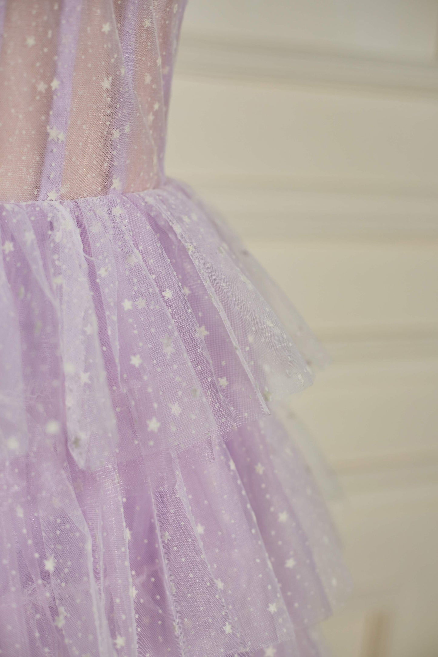 Strapless Lavender  Multi-Layers Tulle Homecoming Dress