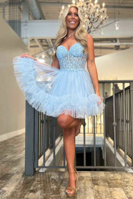 Strapless Light Yellow Layered Tulle Homecoming Dresses Movousdress Strapless Light Yellow Layered Tulle Homecoming Dresses Movousdress