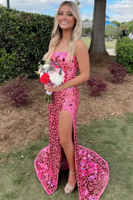 Bateau Strapless Fully Beaded Mermaid Party Prom Dress