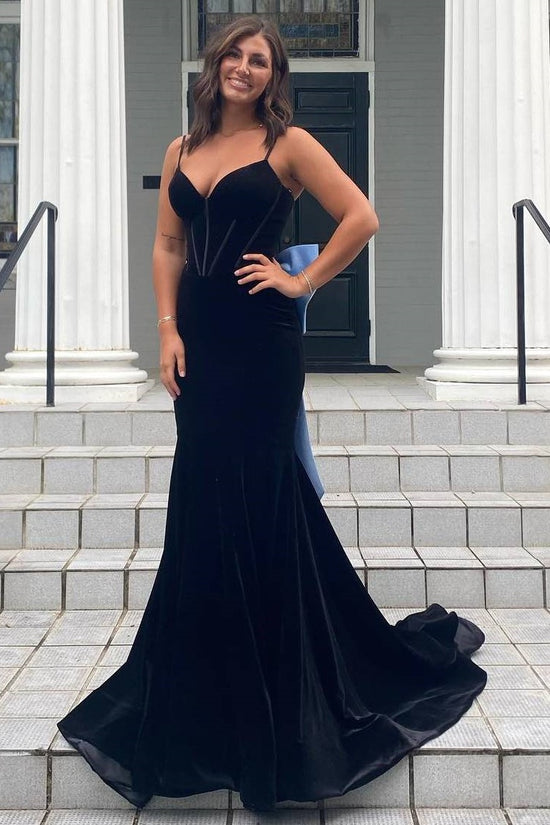 Black Velvet Sweetheart Sleeveless Mermaid Prom Dress Movousdress Black Velvet Sweetheart Sleeveless Mermaid Prom Dress Movousdress