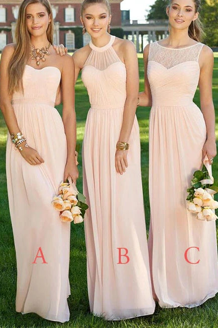 Chic Chiffon A-Line Empire Sleeveless Different Styles Bridesmaid Dress