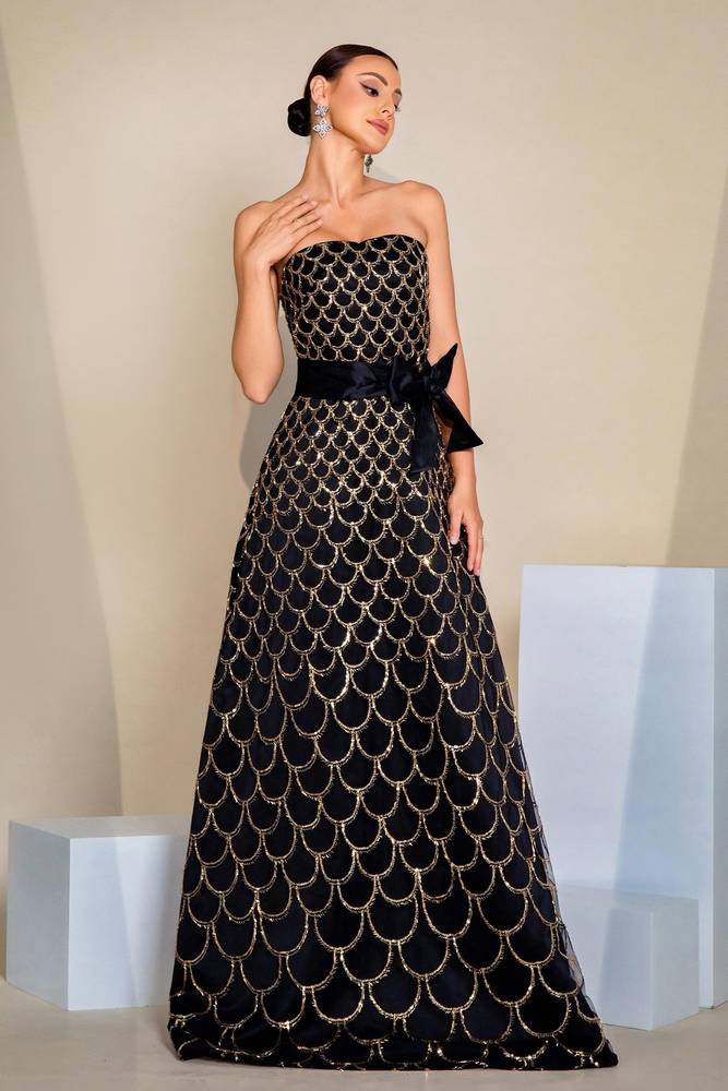 Chic Strapless Empire A-Line Formal Evening Dress