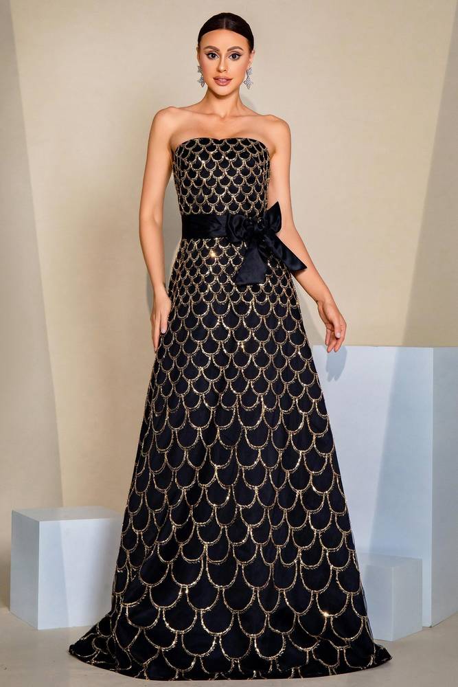 Chic Strapless Empire A-Line Formal Evening Dress