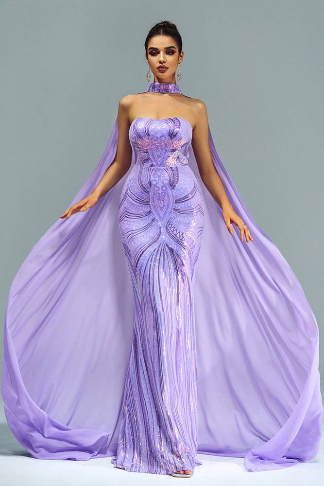 Chic Strapless Mermaid Party Evening Dress With Bolero