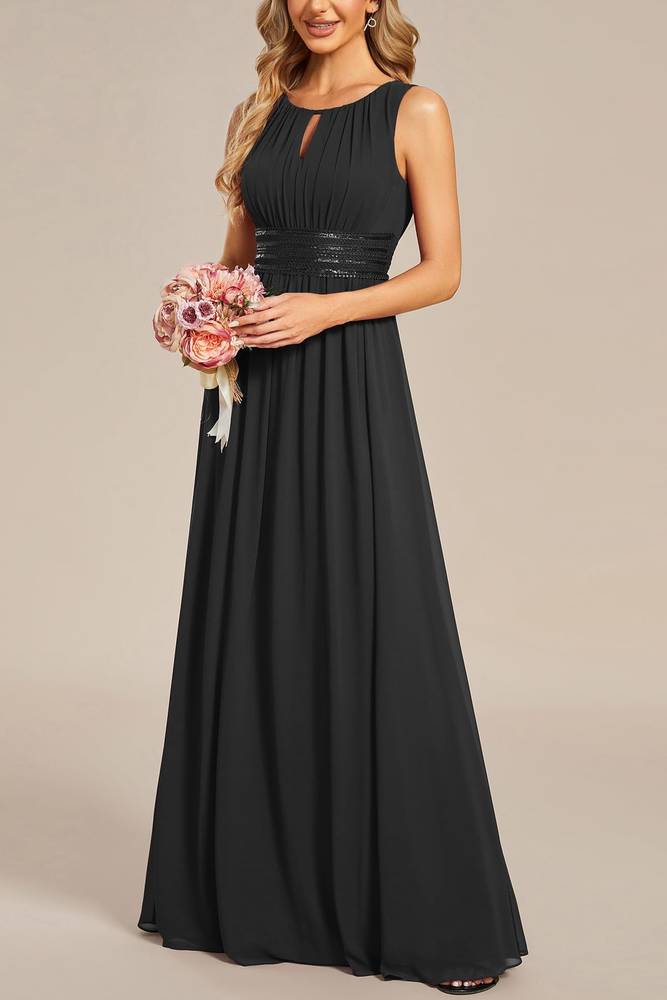 Chiffon A-Line Empire Sleeveless Scoop Mother Of Brides Dress