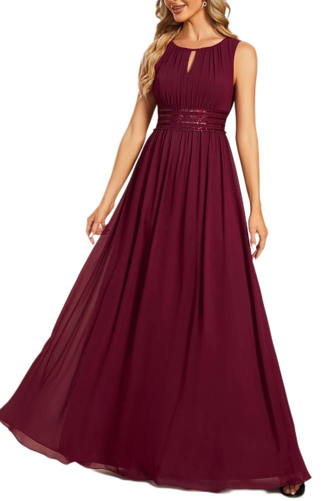 Chiffon A-Line Empire Sleeveless Scoop Mother Of Brides Dress