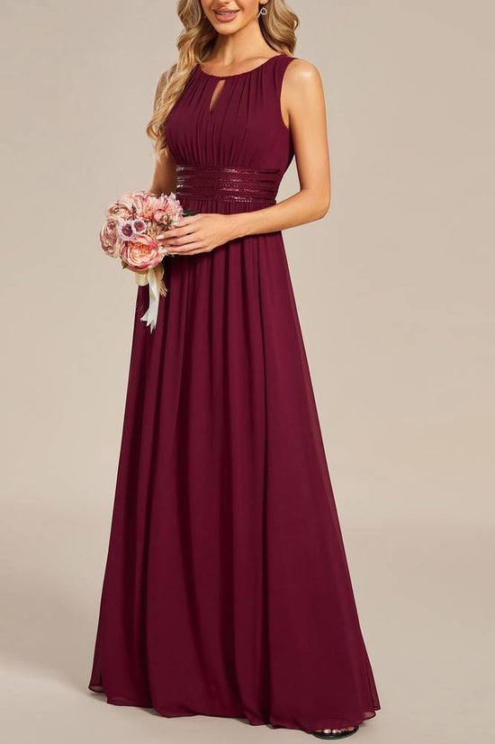 Chiffon A-Line Empire Sleeveless Scoop Mother Of Brides Dress