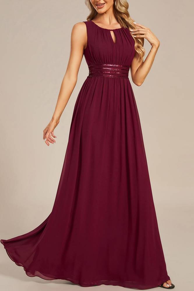 Chiffon A-Line Empire Sleeveless Scoop Mother Of Brides Dress