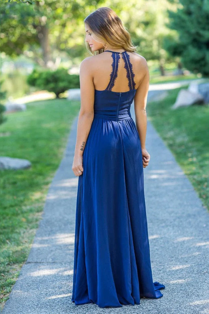 Chiffon A-Line Round Sleeveless Empire Bridesmaid Dress