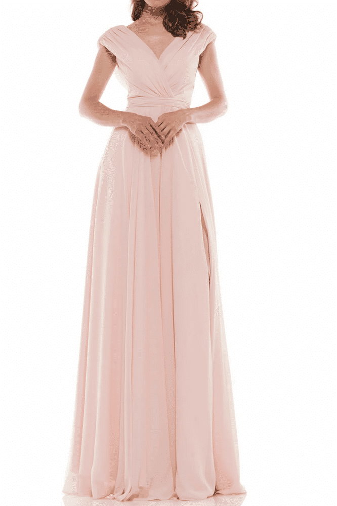 A-Line V-Neck Sleeveless Floor-Length Mother Of Brides Dress