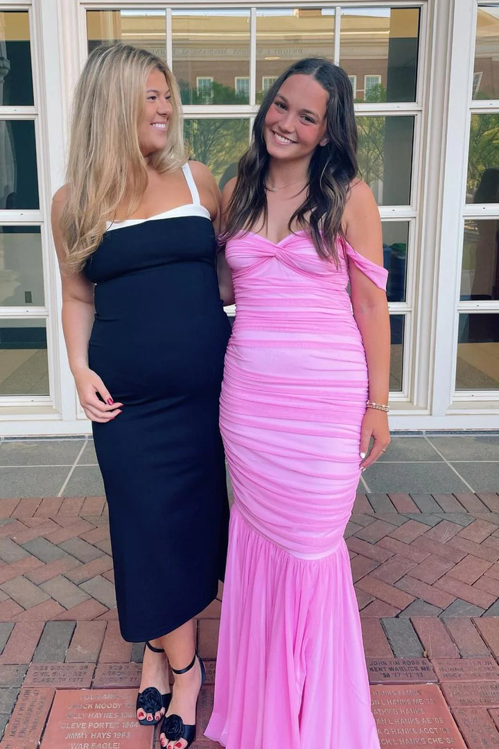 Chiffon Mermaid Sweetheart Sleeveless Long Party Prom Dress