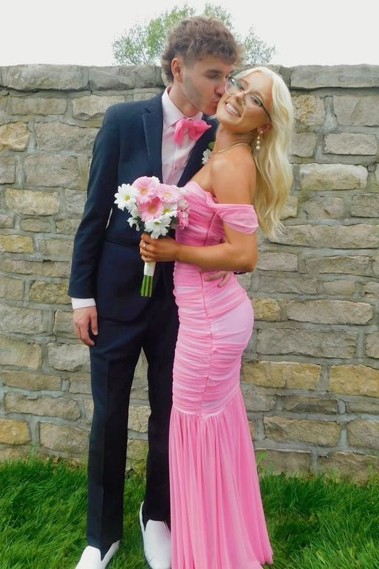Chiffon Mermaid Sweetheart Sleeveless Long Party Prom Dress
