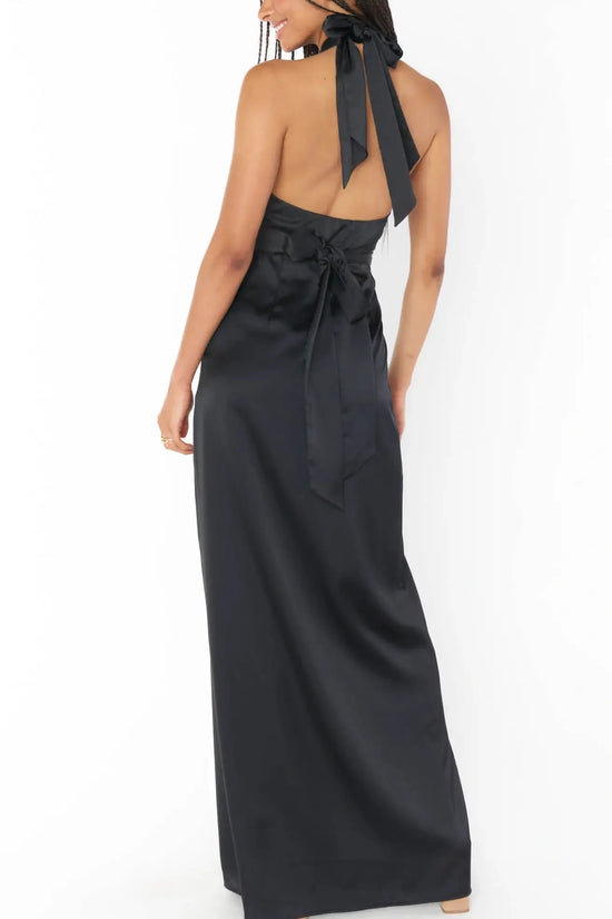 Cross Sleeveless Open Back Empire Bridesmaid Dress