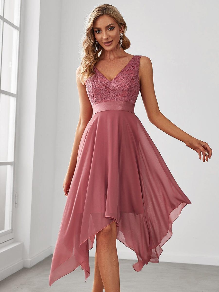Chic Two Tone V-Neck Sleeveless Empire Prom Dress For Women