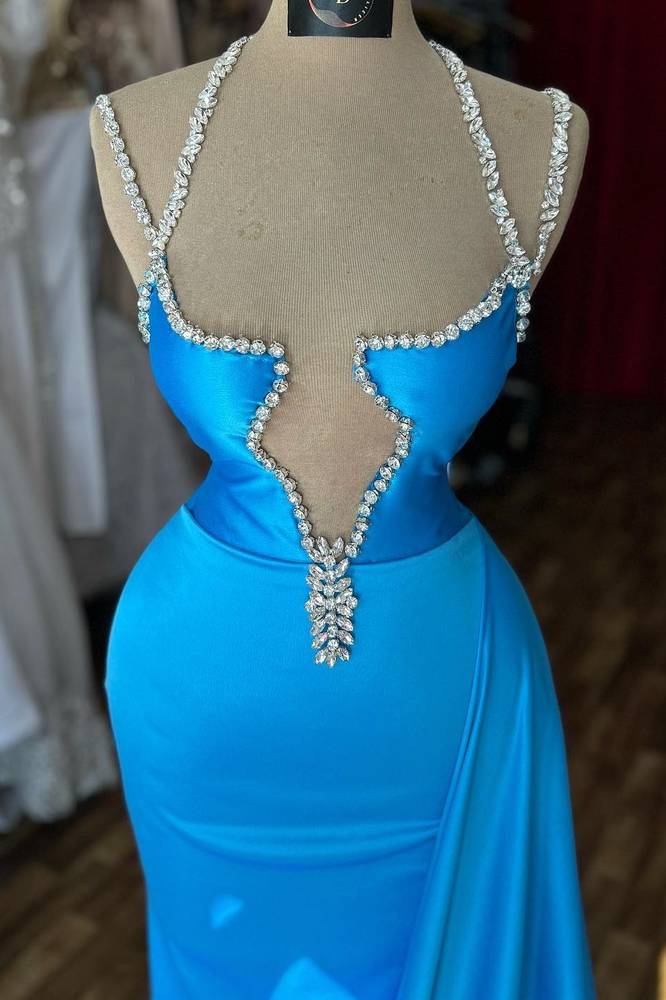 Illusion Empire Beaded Sleeveless Prom Evening Dress