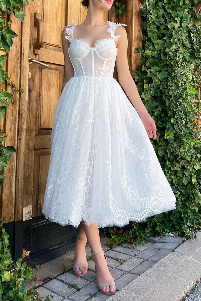 Lace A-Line Sweetheart Sleeveless Prom Party Dress
