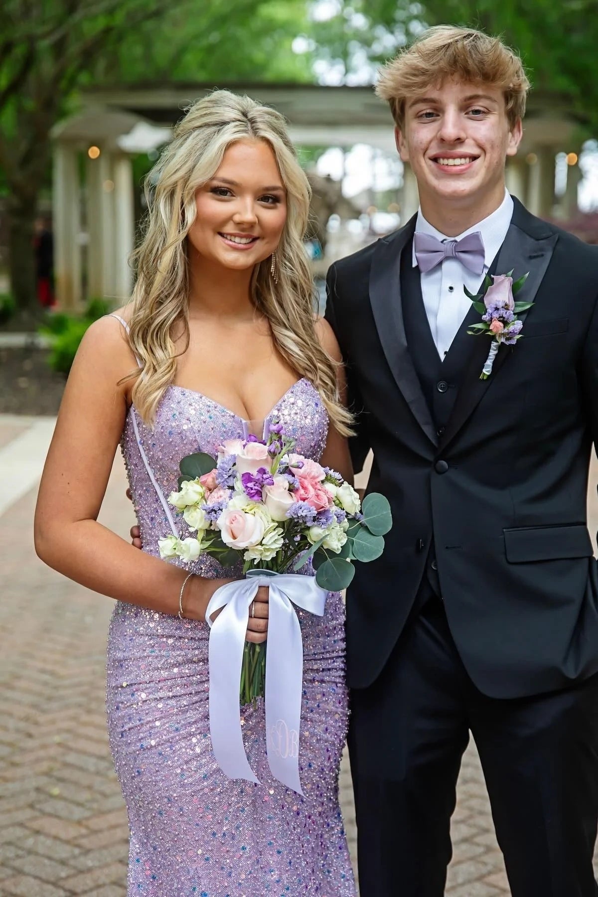 Lilac Sweetheart Sleeveless Mermaid Sequin Party Prom Dress