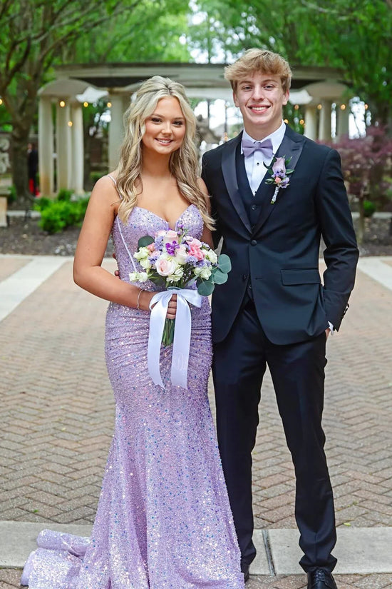 lilac sequin bridesmaid dress 17 Lilac Bridesmaid Dresses in Your Fav Trendy Shade